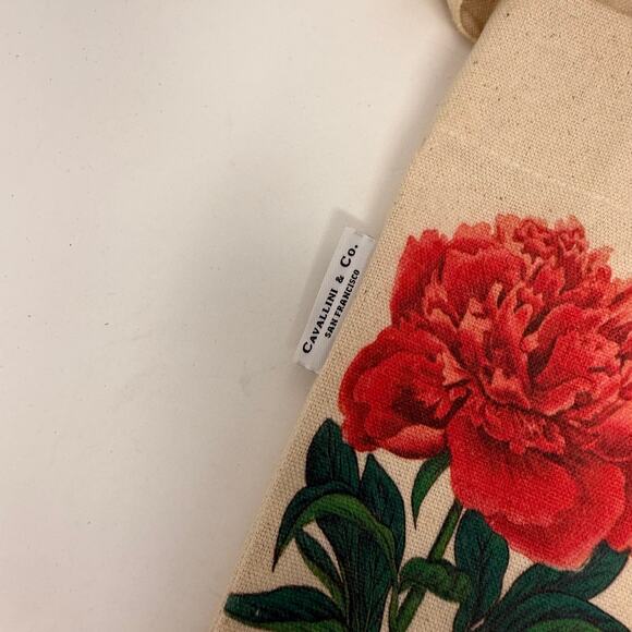 Cavallini & Co. Botanical Flowers Canvas Tote Bag – Vintage Floral Print - Picture 10 of 11